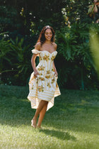 Margot Cotton Off-Shoulder Midi Dress