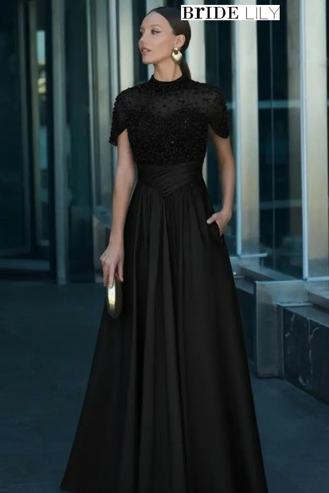 Royal Blue Margot Satin A-Line Evening Dress