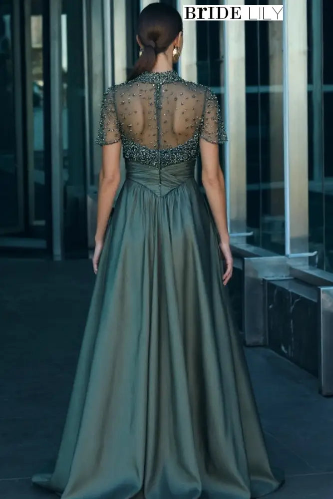 Blush Pink Margot Satin A-Line Evening Dress