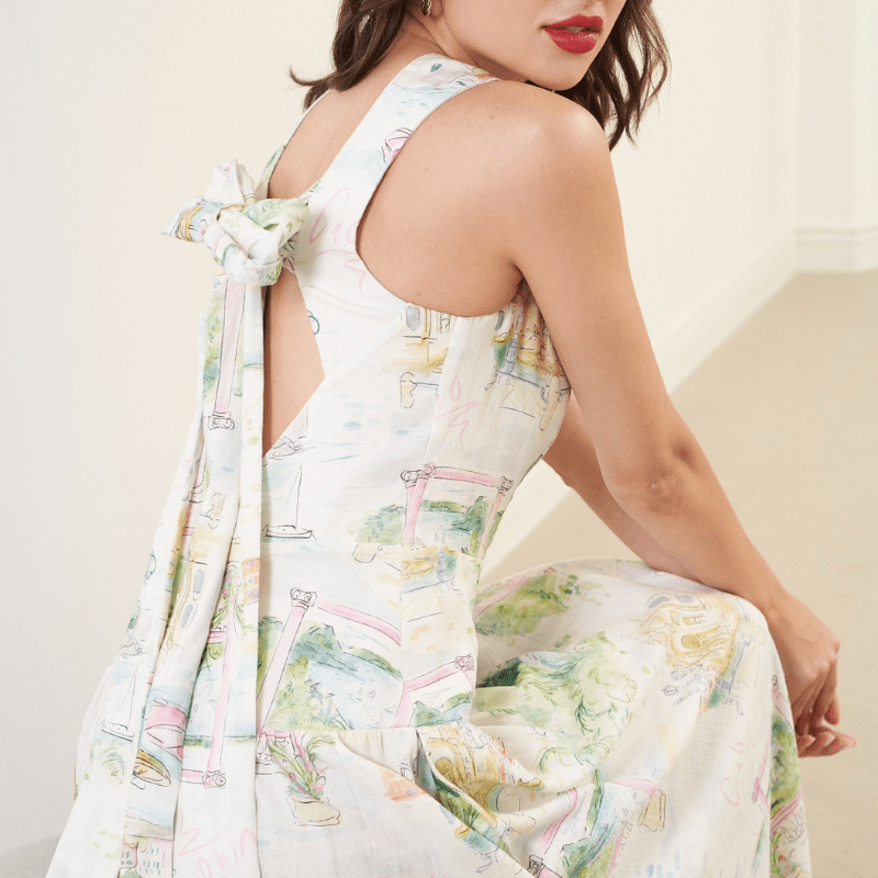 ITALIAN HOLIDAY Eleanor Jacquard Chateau Dress