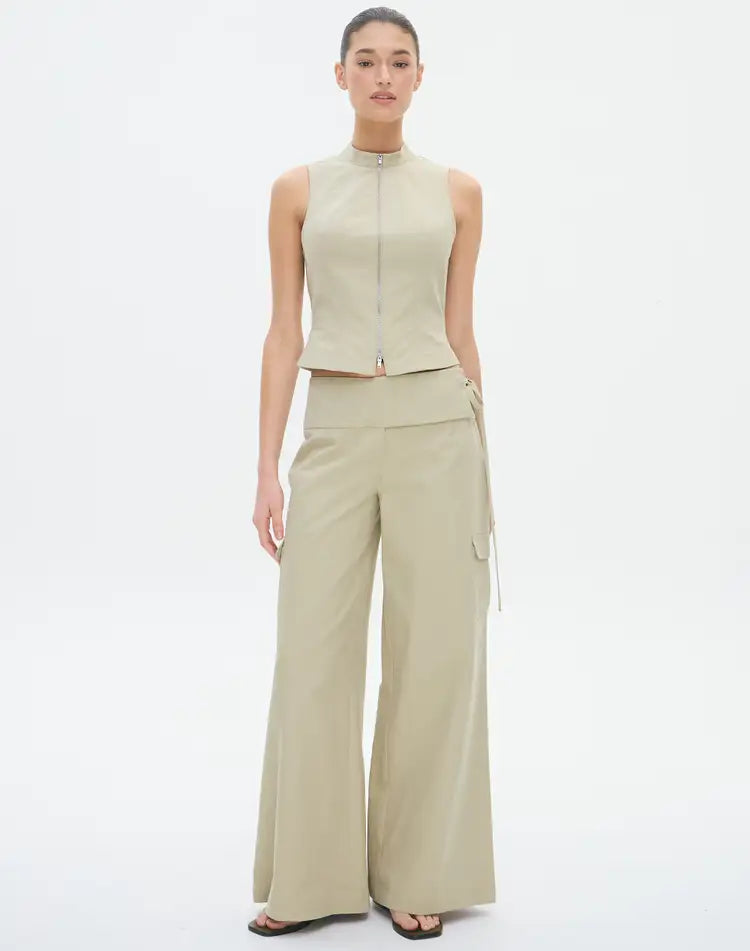 Low Rise Tie Cargo Pant