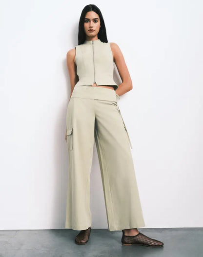 Low Rise Tie Cargo Pant