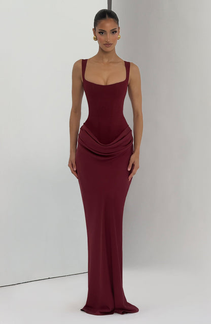 Burgundy Cornelia Burgundy Maxi Dress