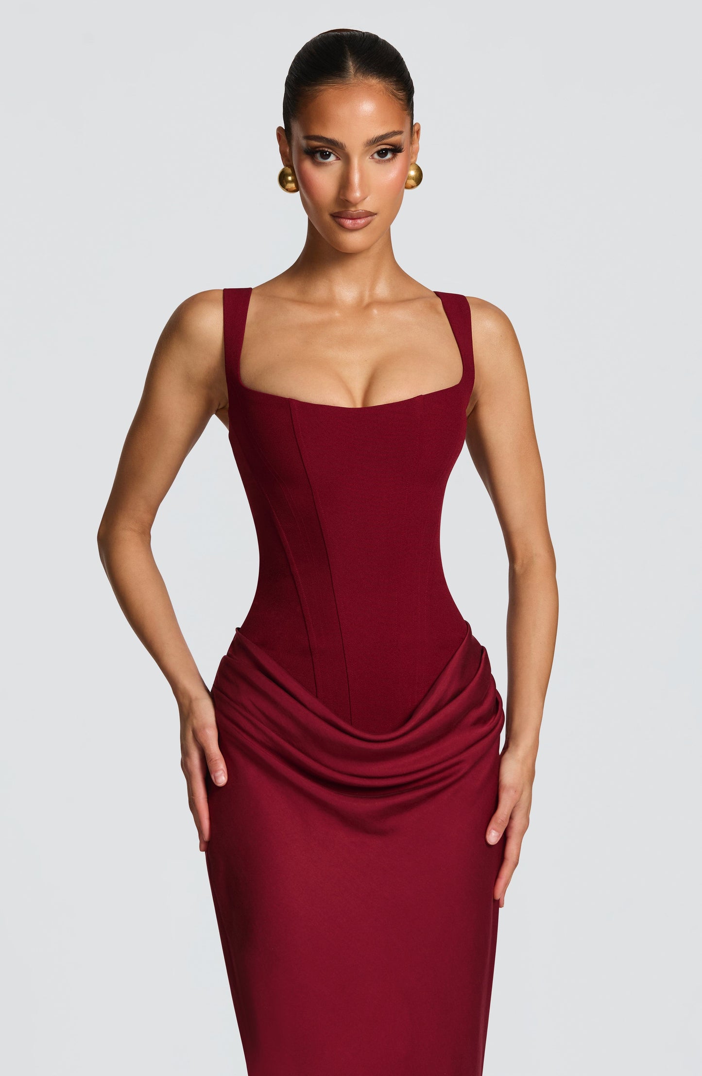 Burgundy Cornelia Burgundy Maxi Dress