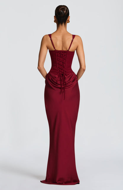 Burgundy Cornelia Burgundy Maxi Dress