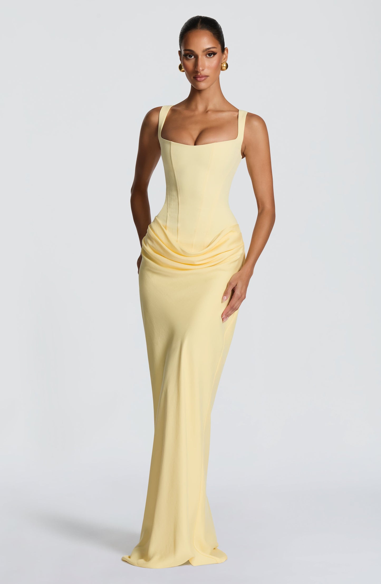Lemon Cornelia Burgundy Maxi Dress