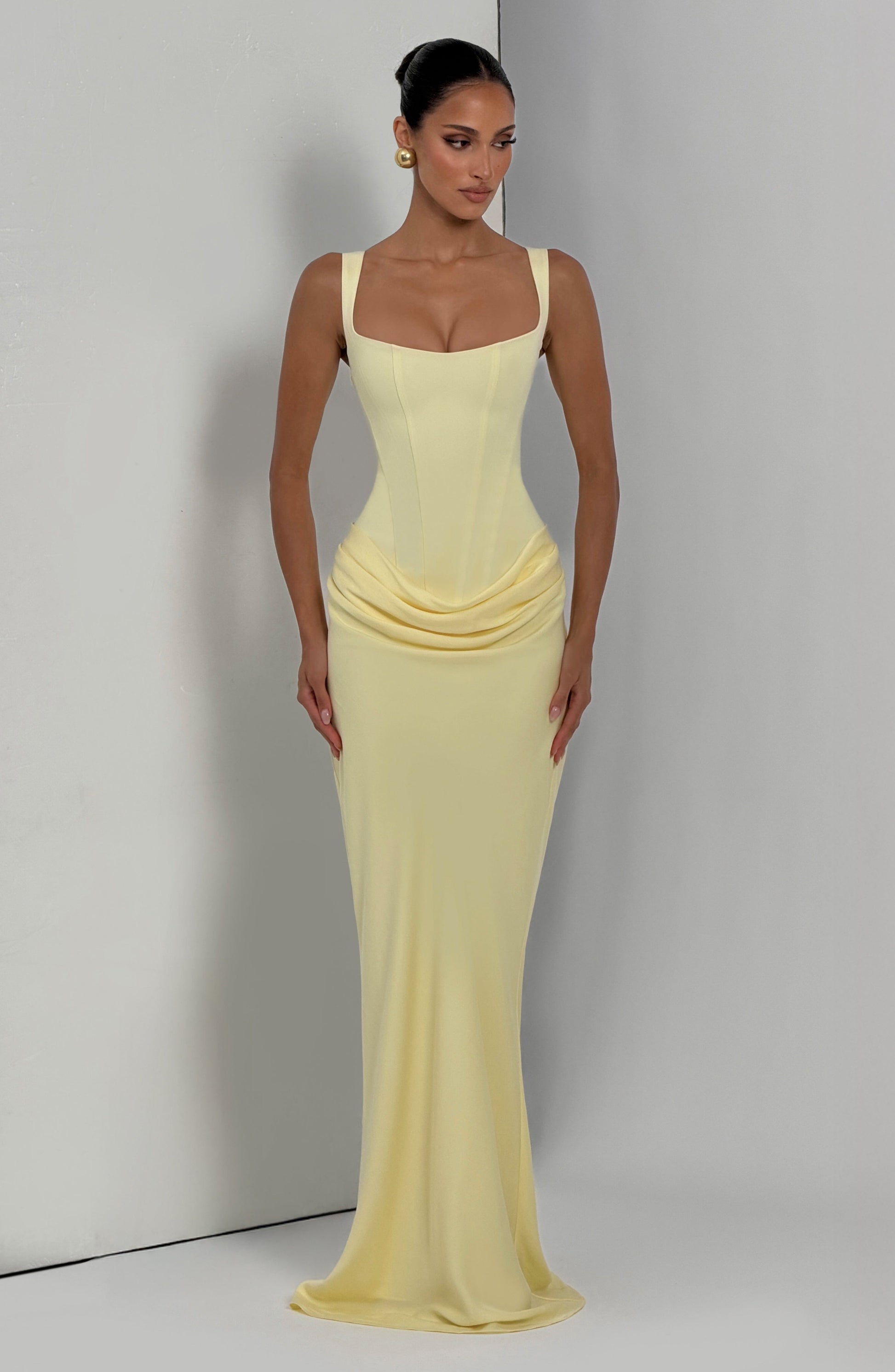 Lemon Cornelia Burgundy Maxi Dress