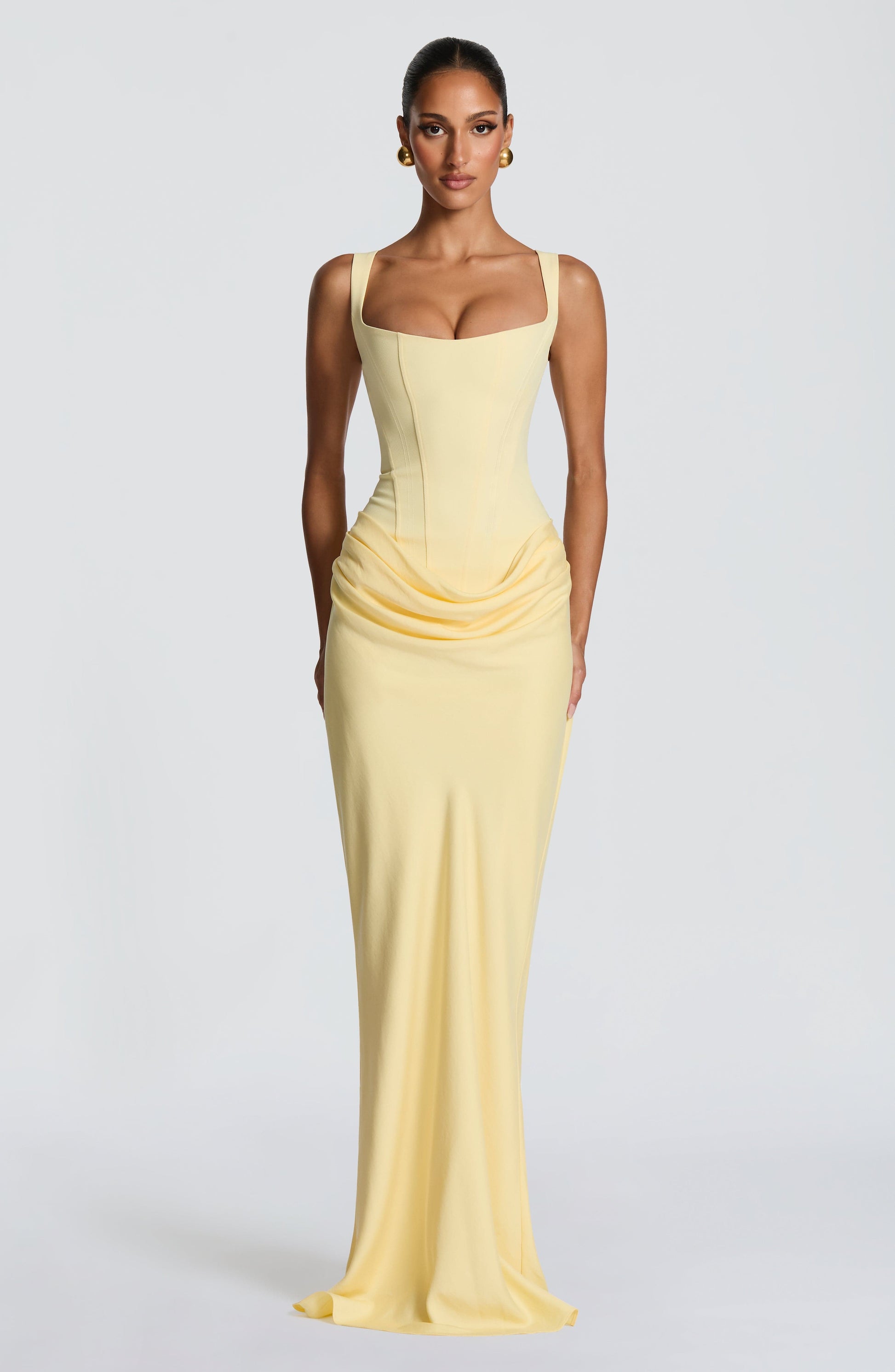 Lemon Cornelia Burgundy Maxi Dress
