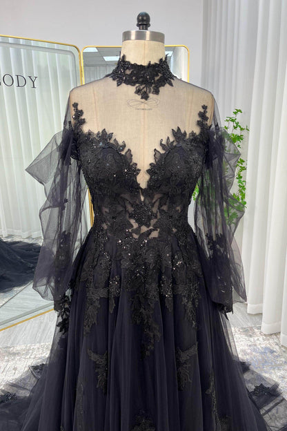 Line Court Train Lace Tulle Wedding Dress CW3156 Arabella Lace Tea Length Dress