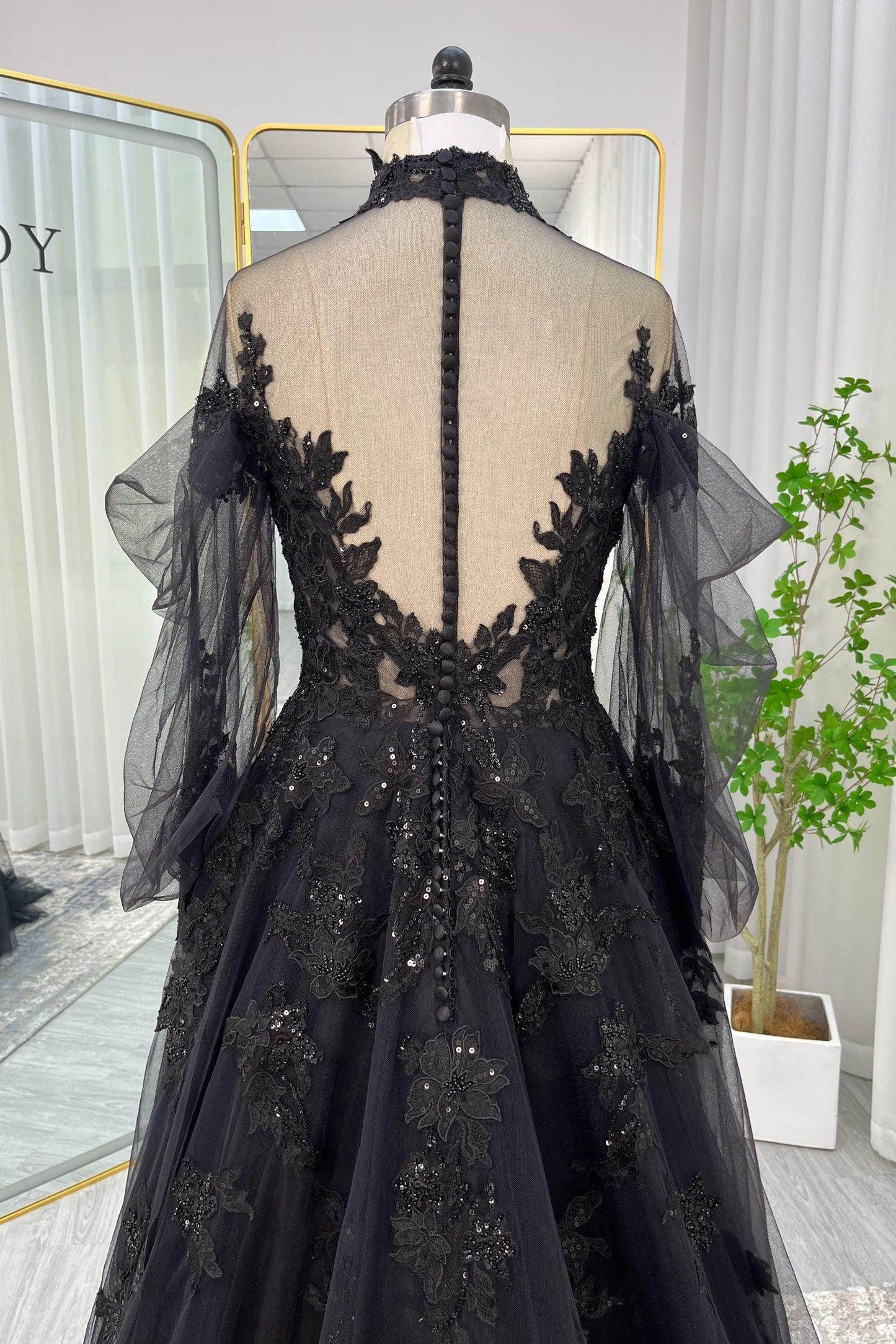 Line Court Train Lace Tulle Wedding Dress CW3156 Arabella Lace Tea Length Dress