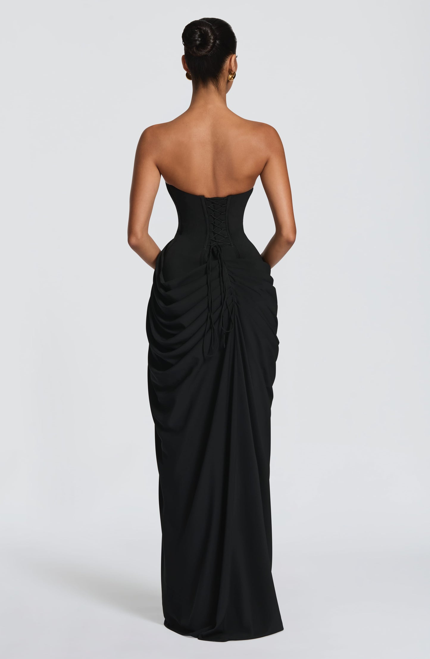 Black Cyra Navy Maxi Dress