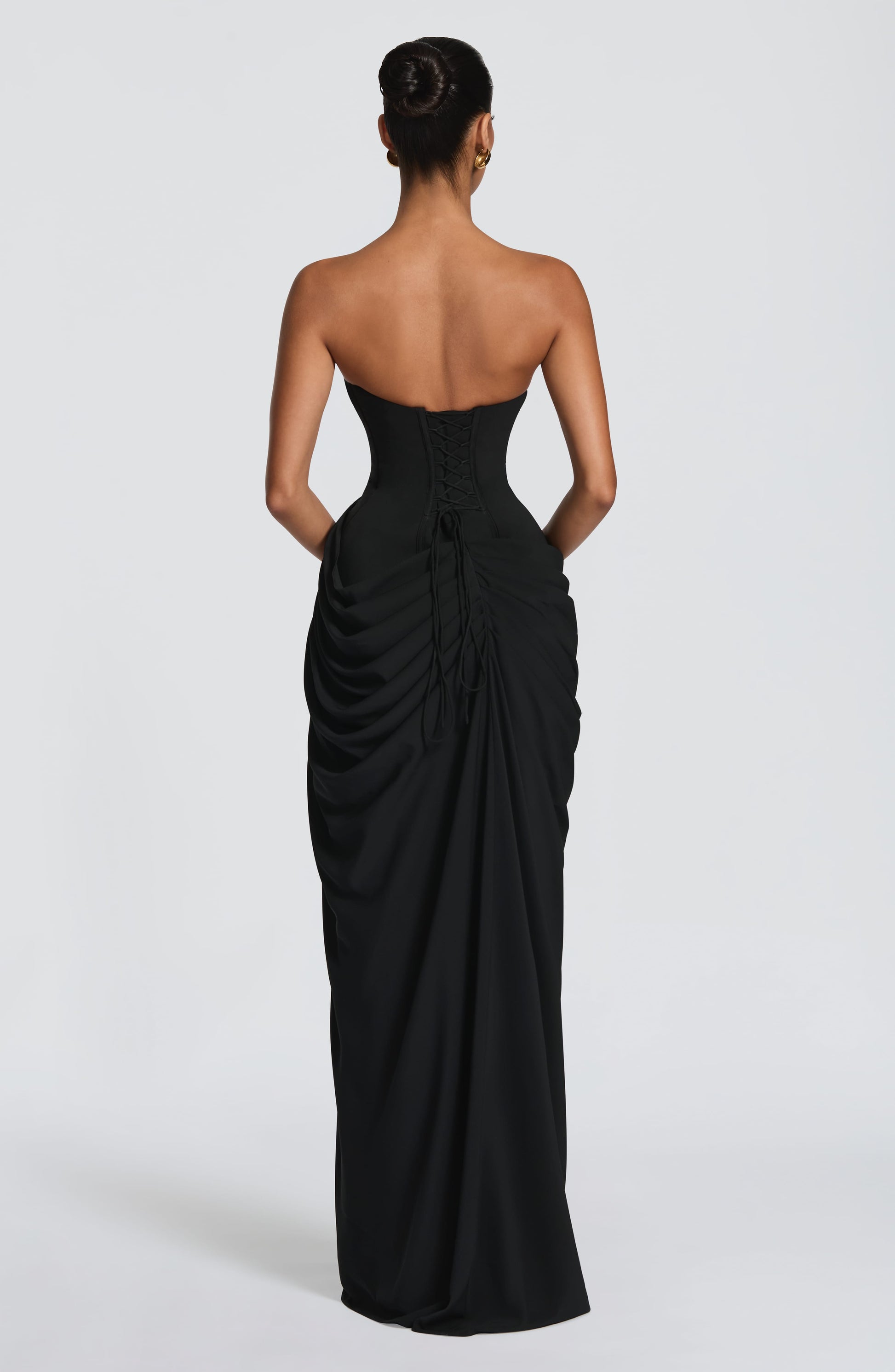 Black Cyra Navy Maxi Dress