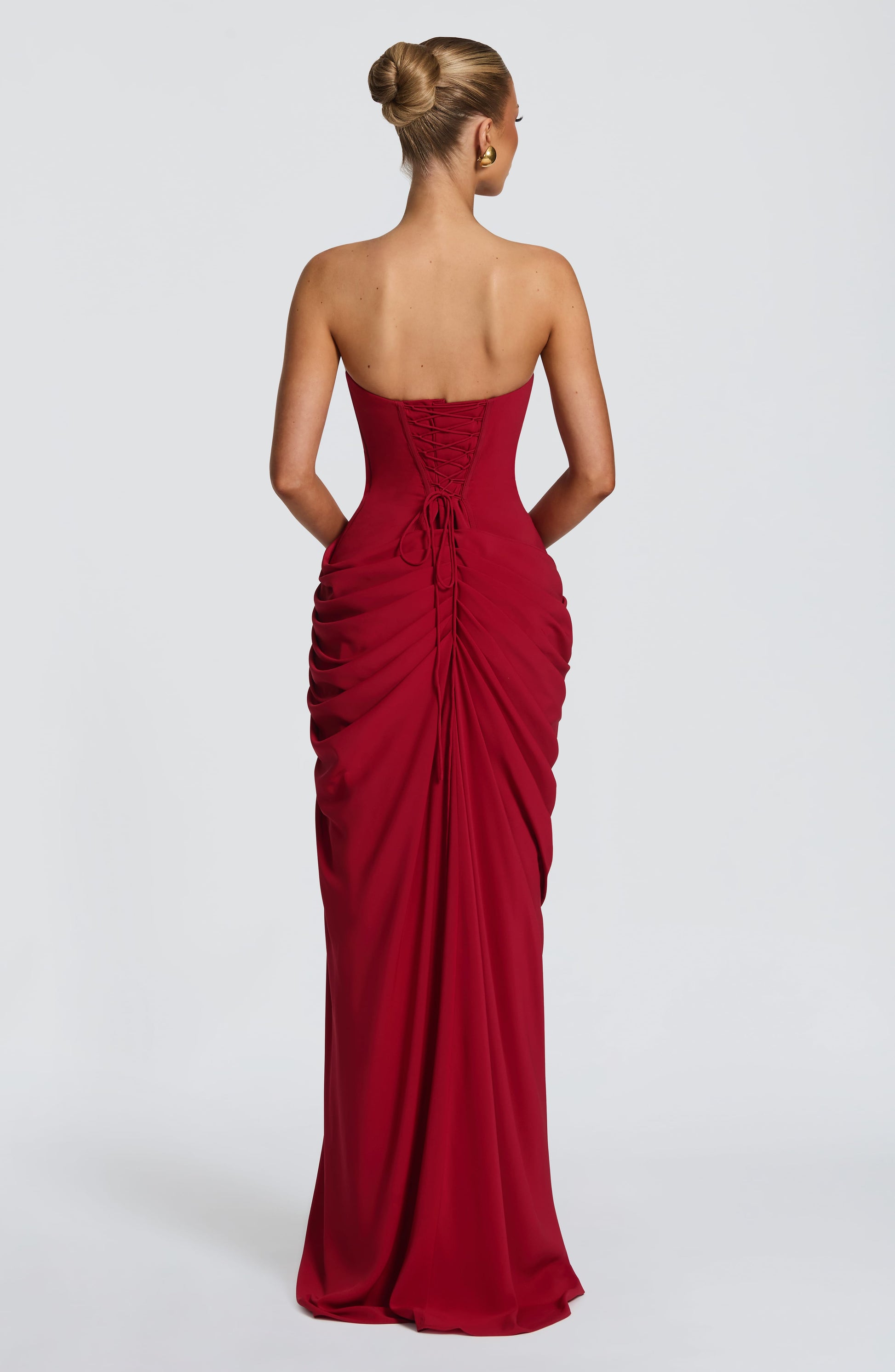 Deep Red Cyra Navy Maxi Dress