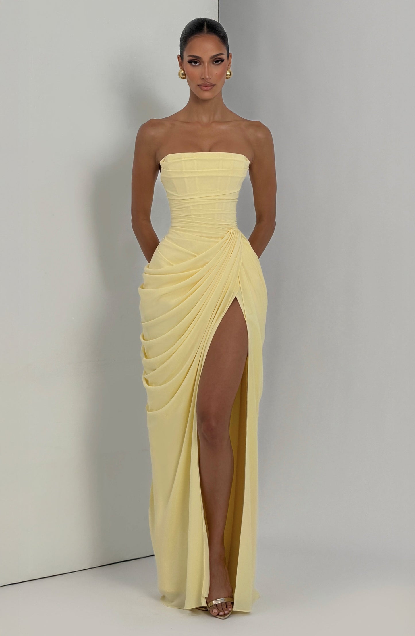 Lemon Cyra Navy Maxi Dress