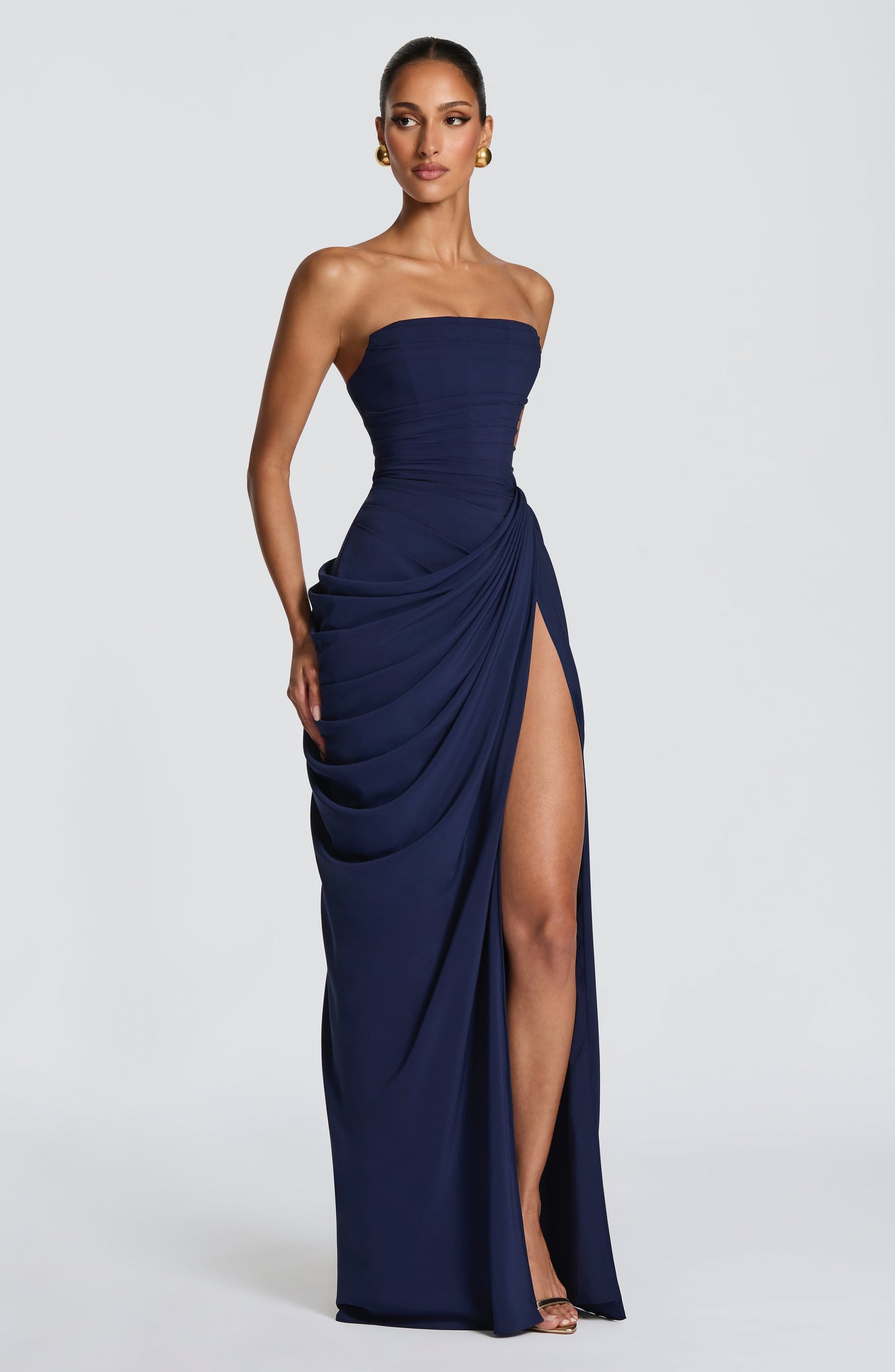Navy Cyra Navy Maxi Dress