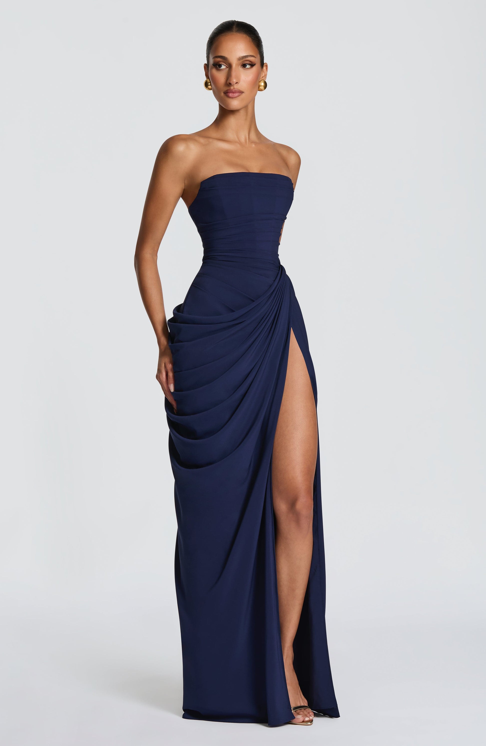 Navy Cyra Navy Maxi Dress