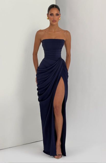 Navy Cyra Navy Maxi Dress