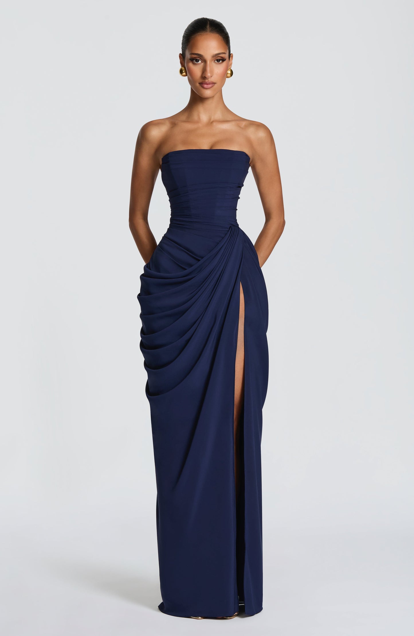 Navy Cyra Navy Maxi Dress