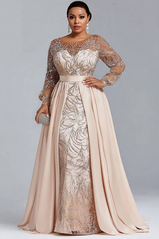 Xpluswear Design Plus Size Formal Pink Oblique Collar One Shoulder Ruffle Elegant Satin Maxi Dresses