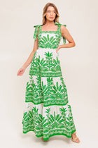 The Tropics Maxi Dress - Ivory Green - Medium