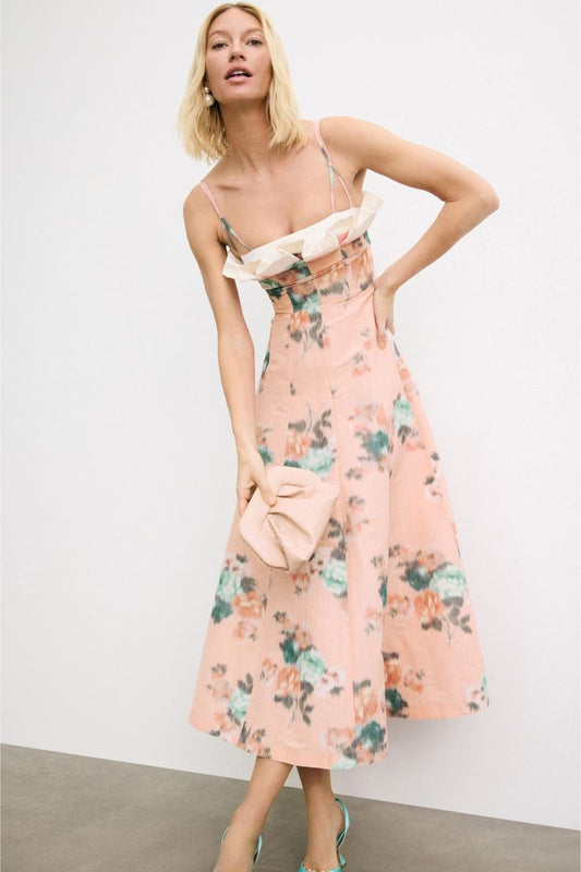 Margot Floral Taffeta Dress