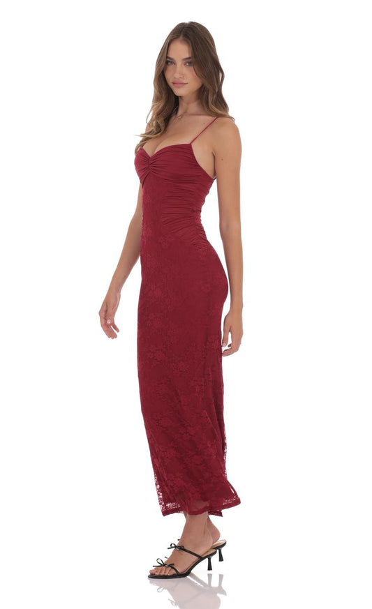 Arabella Lace Contour Maxi Dress