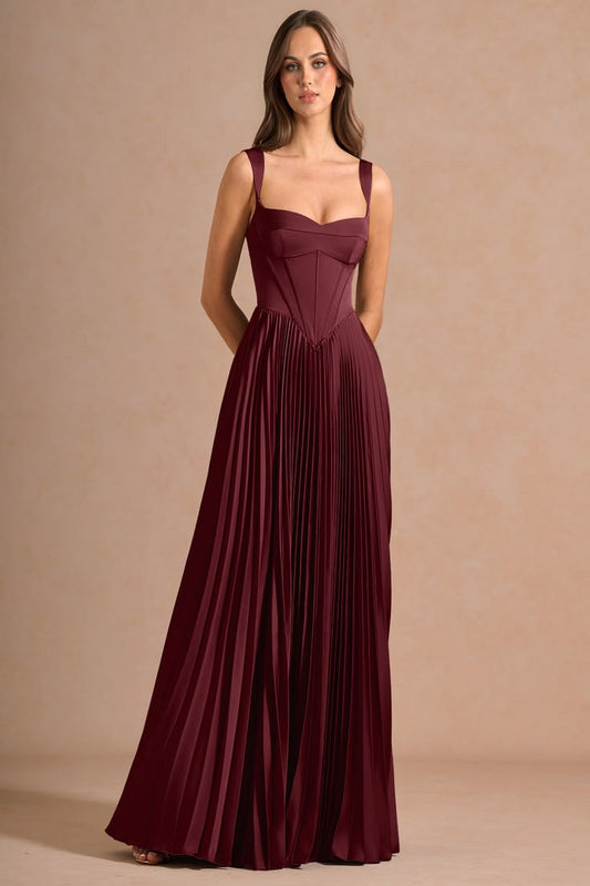 Azazie Avenelle Wine Maxi Dress