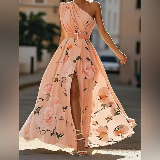 Arabella One-Shoulder Floral Maxi Dress