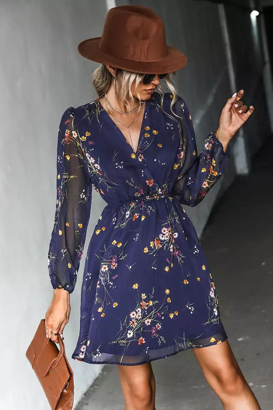 Celestine Floral Chiffon Mini Dress