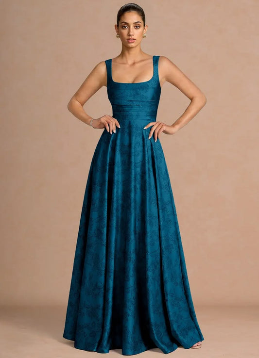 Azaria Navy Black Maxi Dress | Azazie