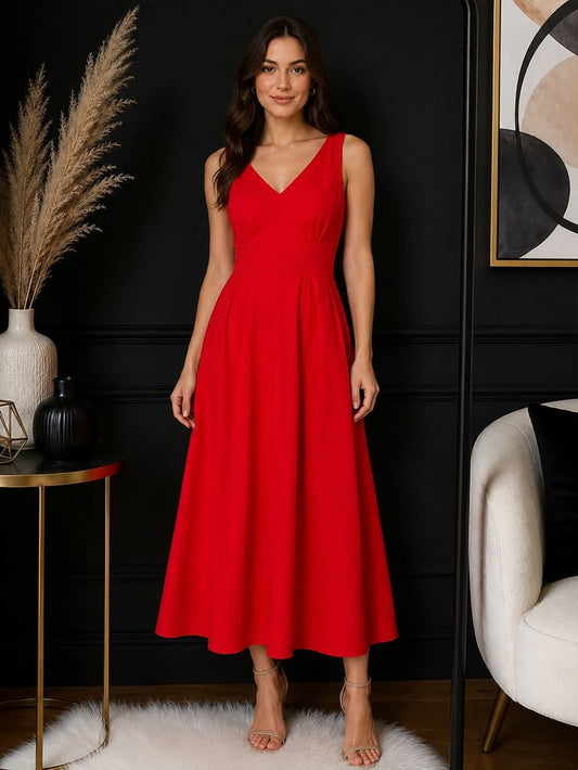 Cynthia Linen Midi Dress