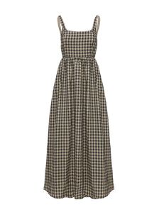Cartmel Check Maxi Dress Black / Cream
