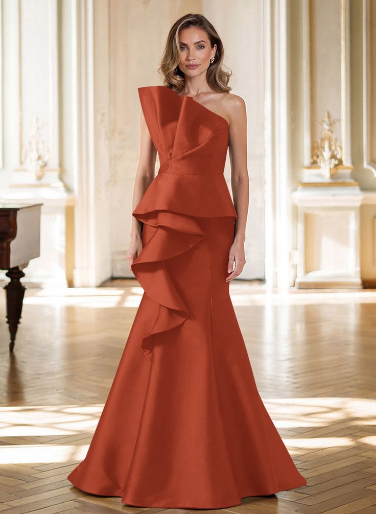 Margot Satin Trumpet Dress