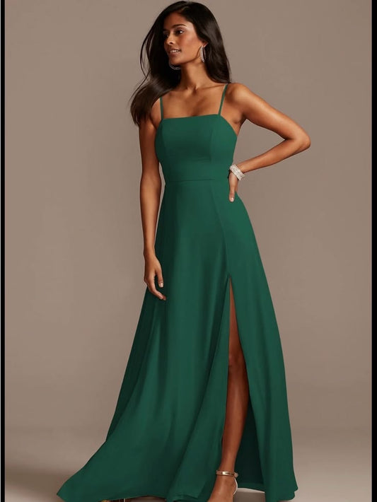 David's Bridal Dresses | David's Bridal Spaghetti-Strap Maxi Dress In Sage | Color: Green | Size: 2