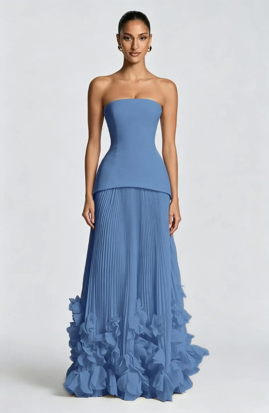 Margot Chiffon Strapless Gown