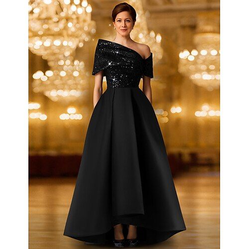 Vivienne Sequin One-Shoulder Gown