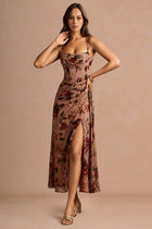 Aurra Mauve Midi Dress