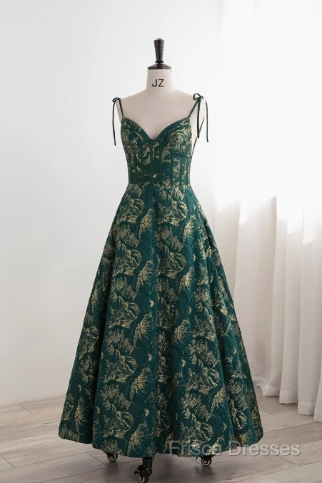 Line Spaghetti Strap Satin Long Formal Prom Dress Sweetheart Neckline Retro Bridal Dress Margot Satin A-Line Dress