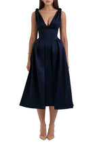 Paloma Plunge Neck Midi Dress