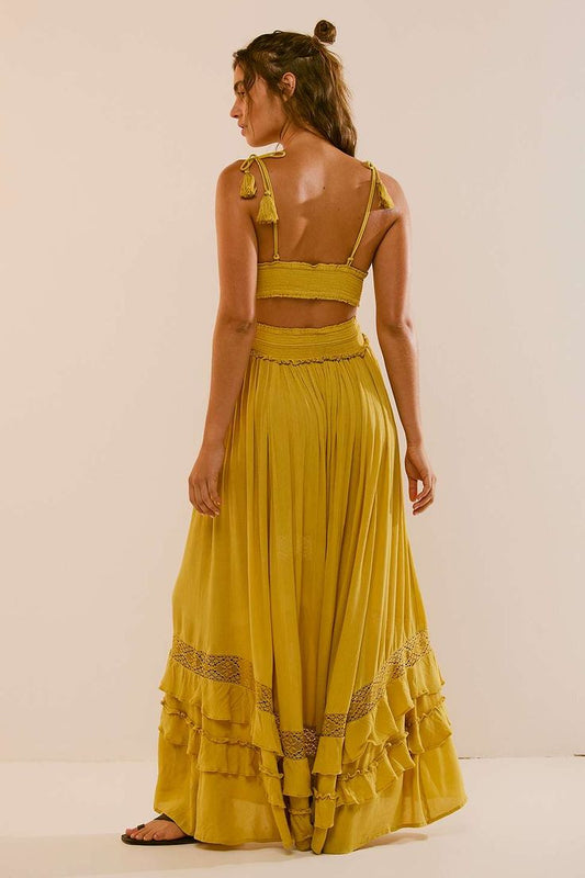 Santa Maria Yellow Maxi Dress