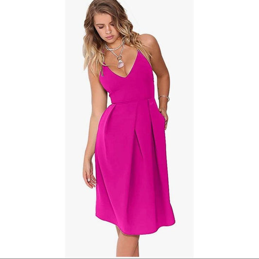 Amazon Dresses | Summer Dress With Pockets Nwt | Color: Pink | Size: L