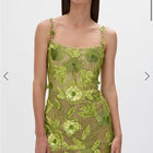 Margot Silk Mini Dress in Emerald