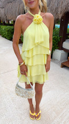 Gabby Mini Dress - Yellow - 6 / Yellow