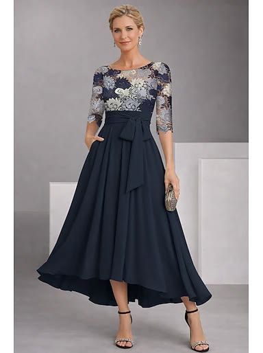Sheath Column Floor Length Wedding Guest Dress Formal Dresses Evening Gown Mother of the Bride Dress Long Sleeve V Neck 