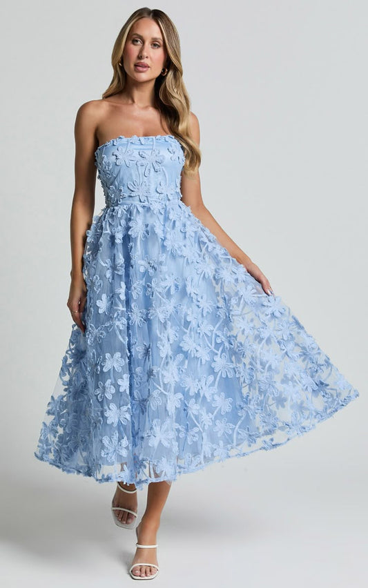 Rheiva Strapless Midi Dress