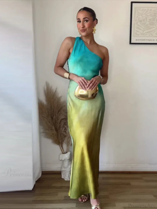 blue Margot Gradient Vacation Dress