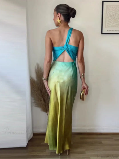 blue Margot Gradient Vacation Dress