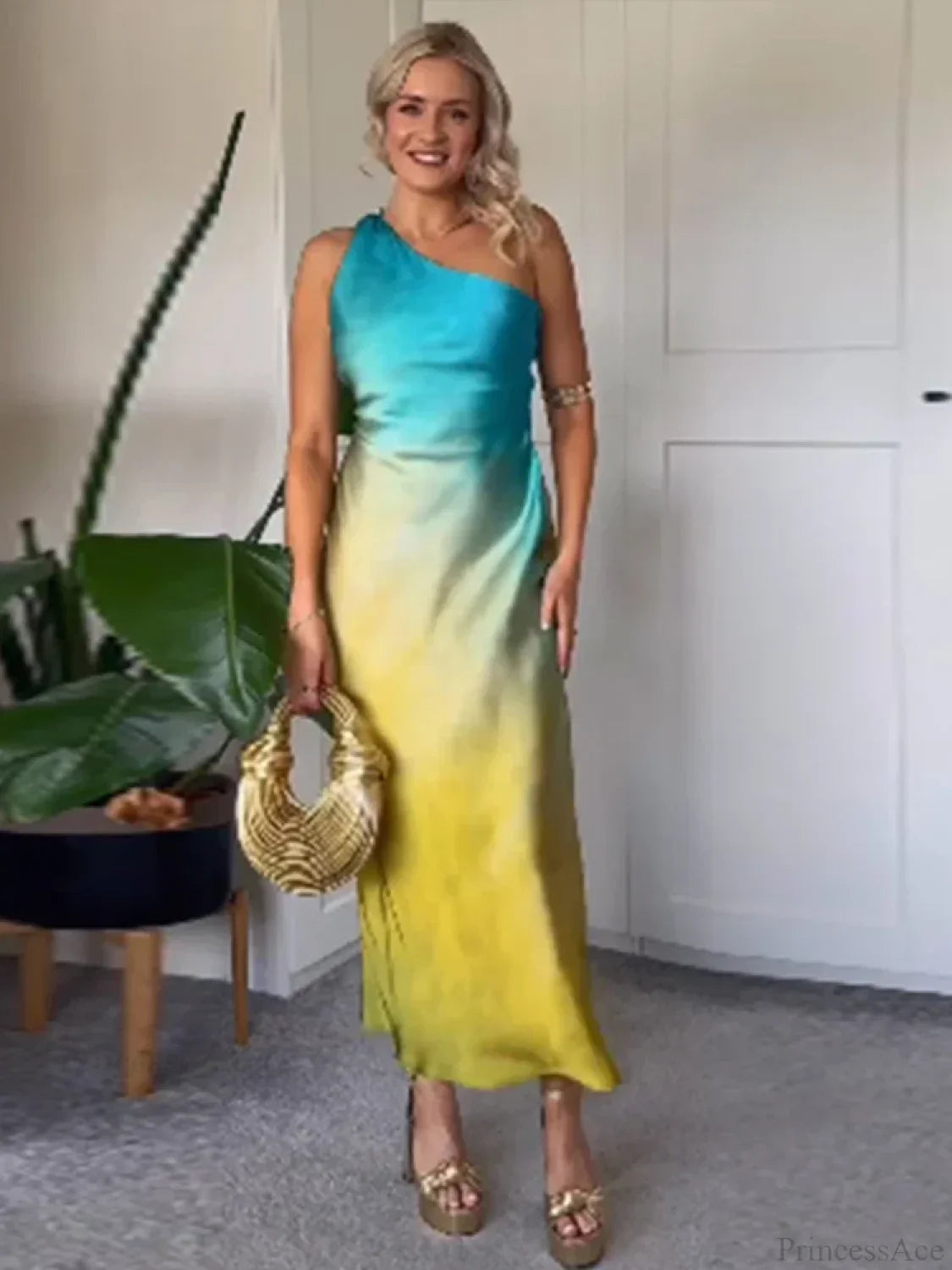 blue Margot Gradient Vacation Dress