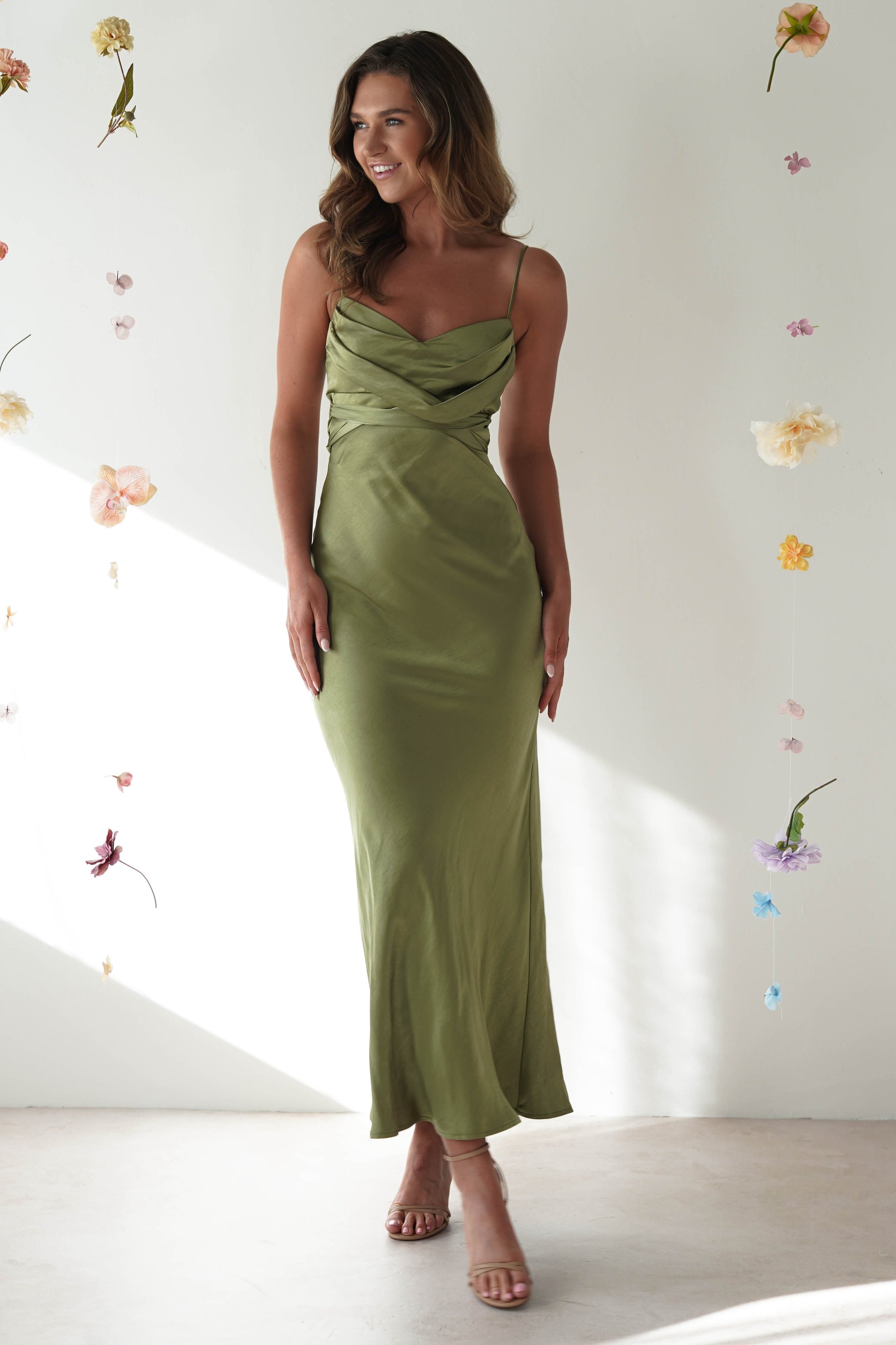 Everleigh Satin Midi Dress