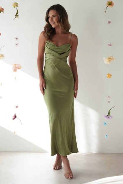 Everleigh Satin Midi Dress